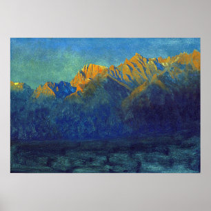 Poster Bierstadt - Sunrise Nos Sierras 1872