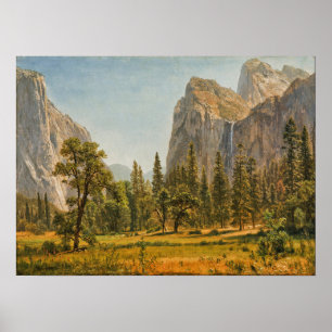 Poster Bierstadt - Vale do Yosemite do Véu Bridal