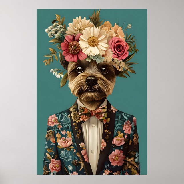 Poster Biewer Terrier In Suit Poster, Biewer Terrier (Frente)