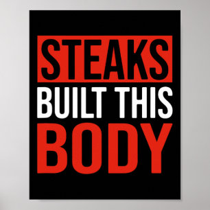Poster Bifes Construíram Este Corpo