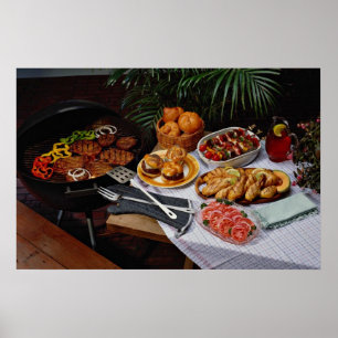 Poster Bifes, hamburgueres, galinha