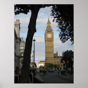 Póster Big Ben Através de uma árvore