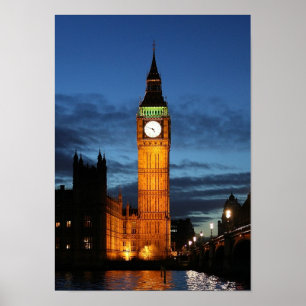 Poster Big Ben em a noite