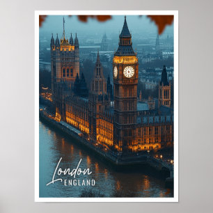 Poster Big Ben Houses do Parlamento Londres Inglaterra