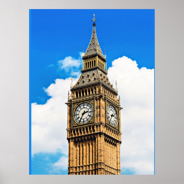 Poster Big Ben, Londres, fotografia cênica (Frente)