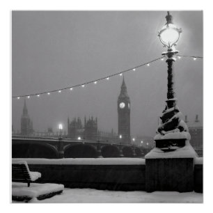 Póster Big Ben na Neve – Londres