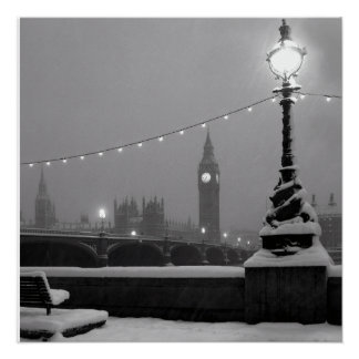 Póster Big Ben na Neve – Londres