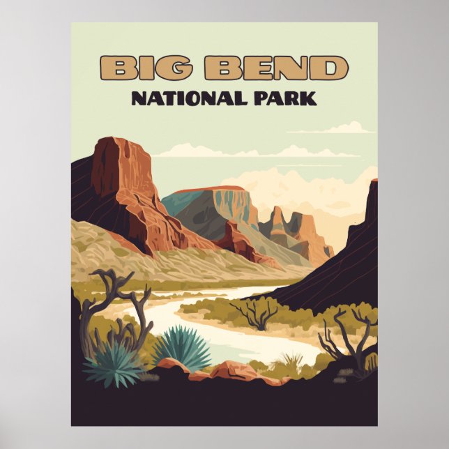 Poster Big Bend National Park Viagem (Frente)