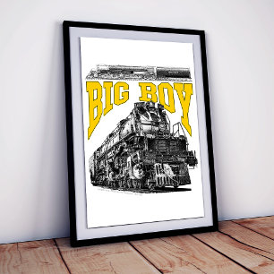 Poster Big Boy 4014 Locomotiva a Vapor. Union Pacific Cla