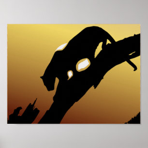 Poster Big Cat Tree Print