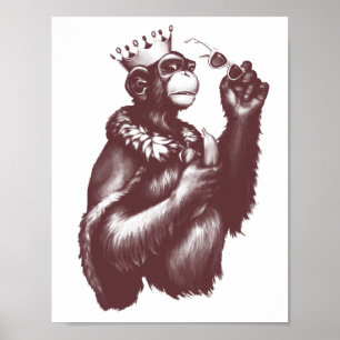 Póster Big Chimpin' (Monocromo)