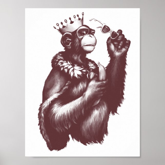 Póster Big Chimpin' (Monocromo) (Frente)
