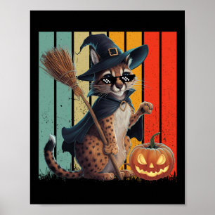 Poster Big Floppa Meme Caracal Cat Halloween