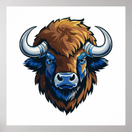 Poster big horned bison