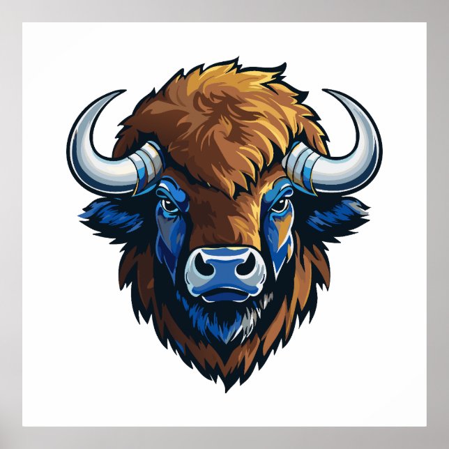 Poster big horned bison (Frente)