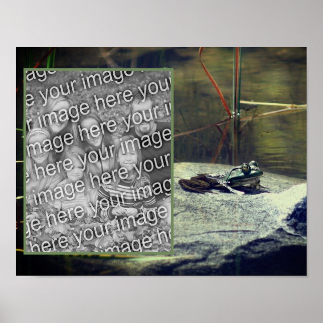 Poster Big Old Bullfrog Pond Adicionar Sua Foto (Frente)