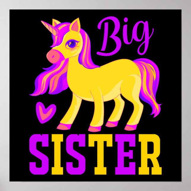 Poster Big Sister Magical Unicorn (Frente)