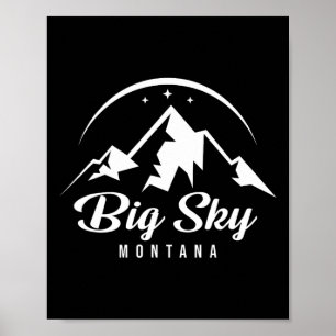 Poster Big Sky Montana Ski Resort Ski Snowboard