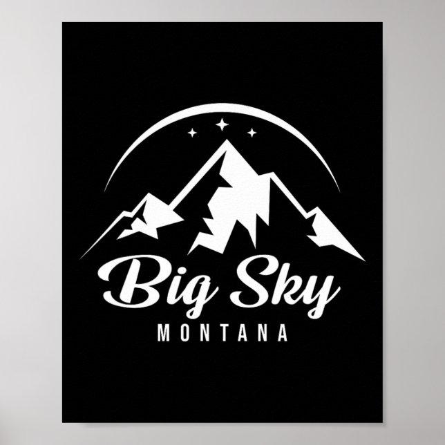Poster Big Sky Montana Ski Resort Ski Snowboard (Frente)