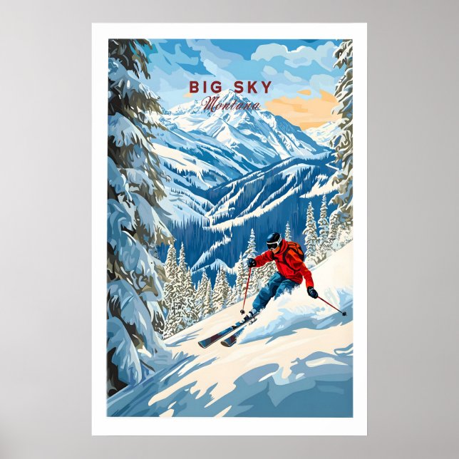 Poster Big Sky Ski Print 1 (Frente)
