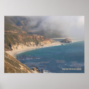 Póster Big Sur Rocky Beach