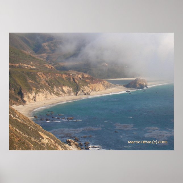 Póster Big Sur Rocky Beach (Frente)