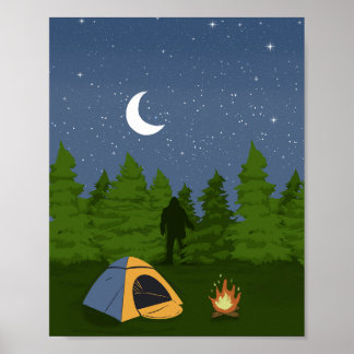 Poster BigFoot Acampando