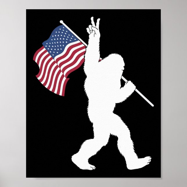 Poster Bigfoot Bandeira EUA  (Frente)