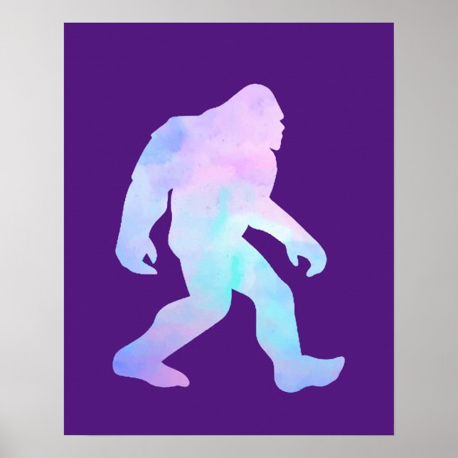 Poster Bigfoot de Aquarela (Frente)