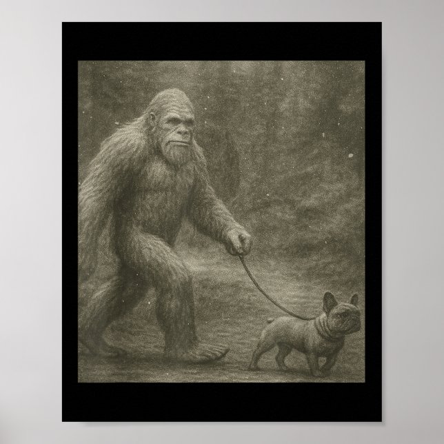 Poster Bigfoot E Alienígena Sasquatch Selfie (Frente)