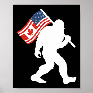 Poster Bigfoot Engraçado Canadá Os 51 Estado Trump Canadá