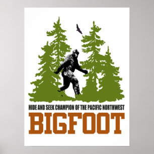 Poster Bigfoot Hide e Seek Champion Pacífico Noroeste