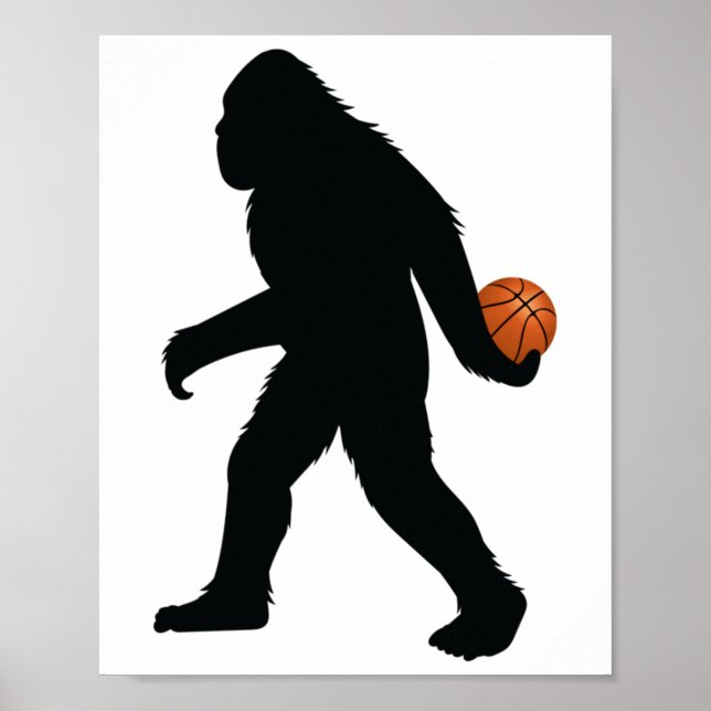 Poster Bigfoot Jogando Basquete (Frente)
