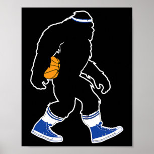 Poster Bigfoot Retro Bysketbyll Gift Para Crente De Pé