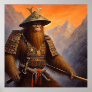 Poster Bigfoot Samurai