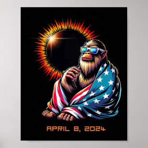 Poster Bigfoot Sasquatch Alavanca Total Eclipse Solar 202