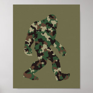 Poster Bigfoot Sasquatch Camo