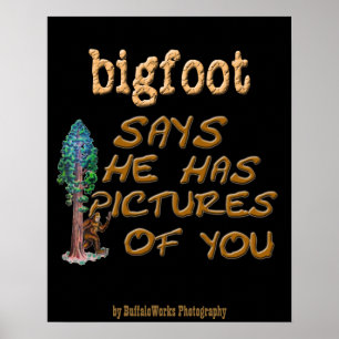 Póster Bigfoot tem imagens