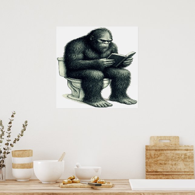 Poster Bigfoot Toilet (Cozinha)