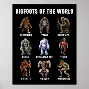 Poster Bigfoots Of The World