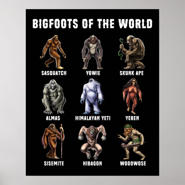 Poster Bigfoots Of The World (Frente)