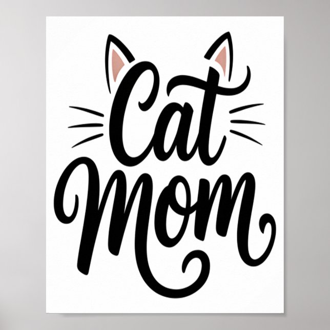 Poster Bigodes e Orelhas de Mãe de Gato (Frente)