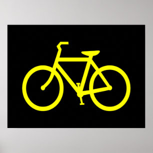 Póster Bike Amarelo