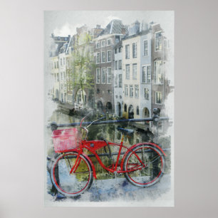 Poster Bike, amsterdam