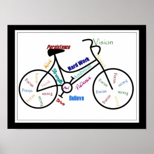 Poster Bike, Bicycle, Cycle, Sport, Biking, Motivational