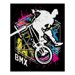 Póster Bike Bmx Vintage - Poster Bmx - Roupa Bmx