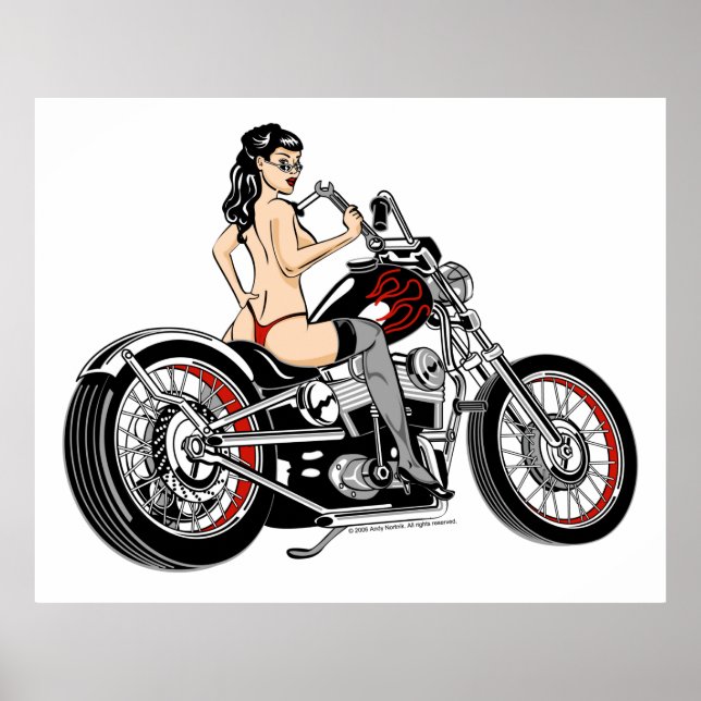 Poster Biker Babe (Frente)