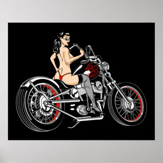 Poster Biker Babe