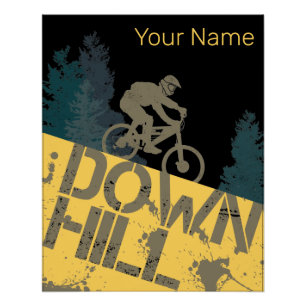 Póster Biker De descida Para Camisa E Bicicleta MTB