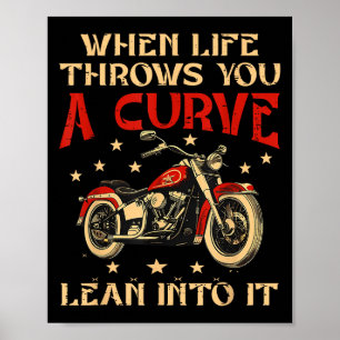 Poster Biker Quando A Vida Lança Um Motociclista